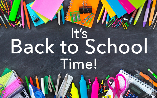 It's Back to School Time!